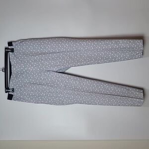 UNIQLO Smart Cropped Ankle Pants Blue & White